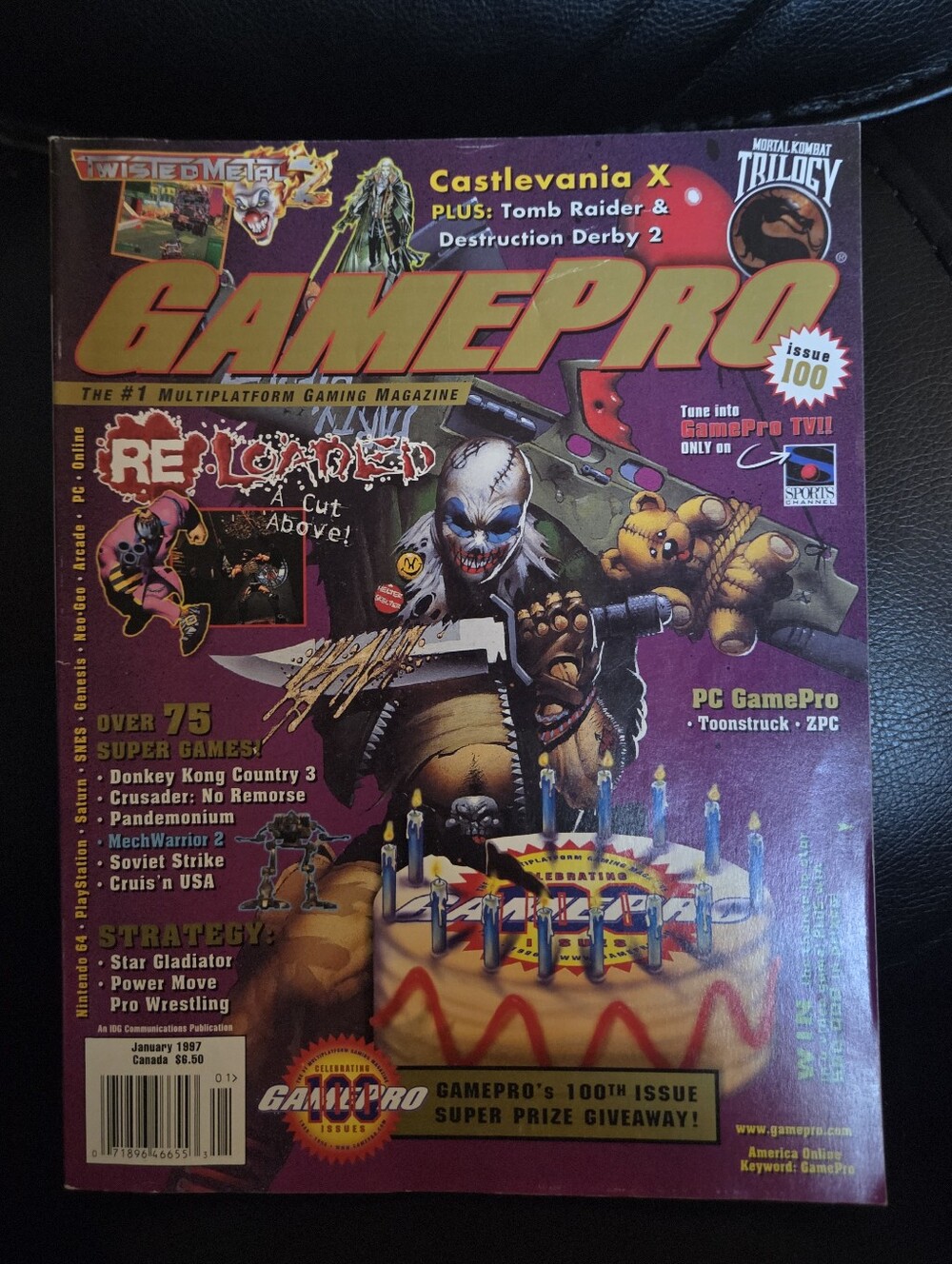 Vintage Issue #100 of GamePro Magazine published January 1997 Feat Twisted Metal